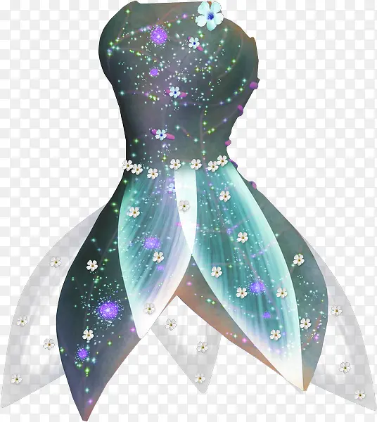 卡通手绘梦幻礼服