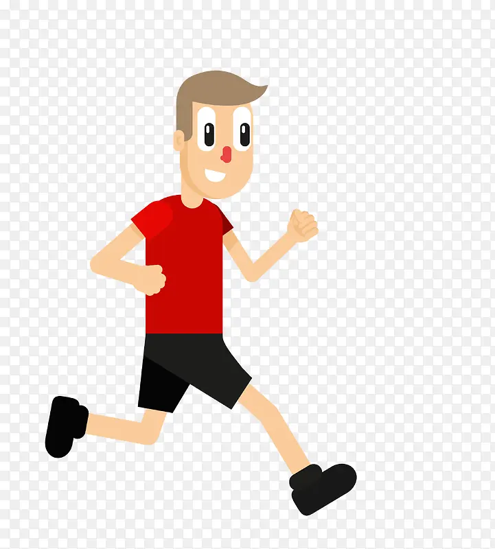 卡通运动员运动项目跑步人物
