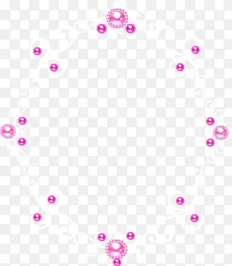 粉红珍珠花圈