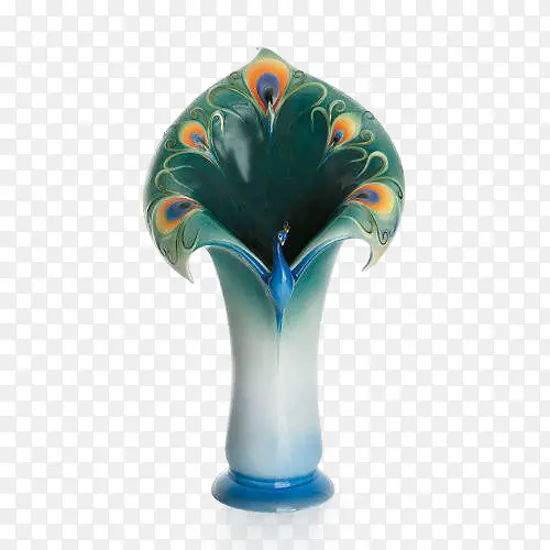 法兰瓷孔雀花瓶