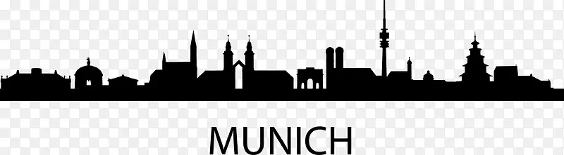 Munich的手绘城市图