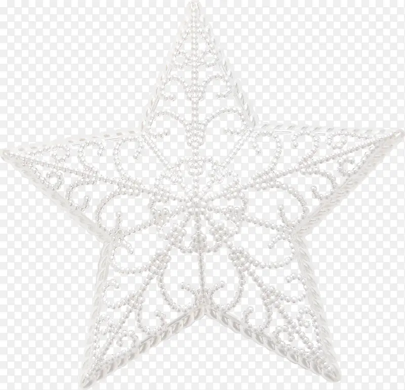 白色五角星装饰