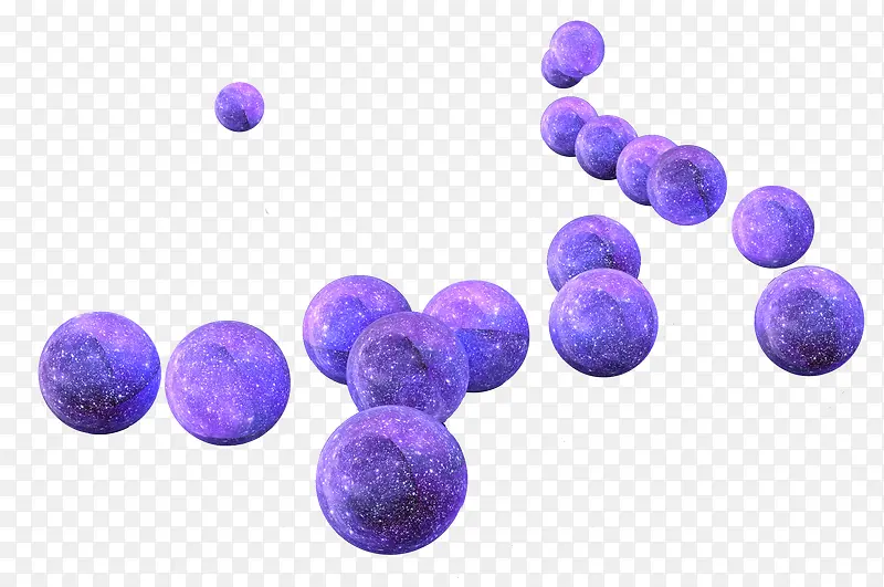 悬浮的梦幻的紫色球体