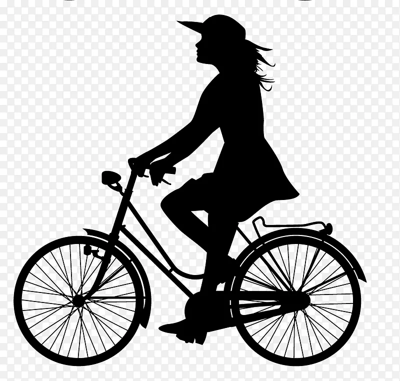 骑自行车的人剪影设计