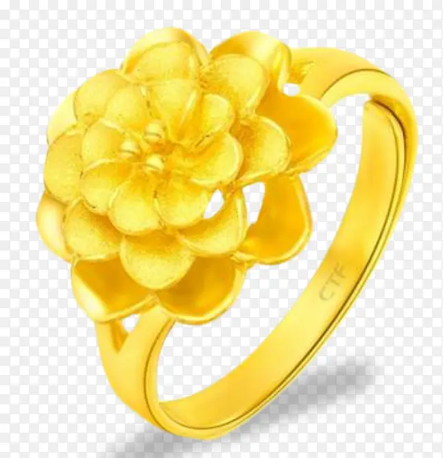 花朵金戒指