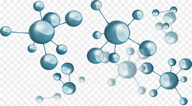 科技感蓝色分子结构