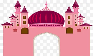 粉色浪漫城堡婚礼舞台设计