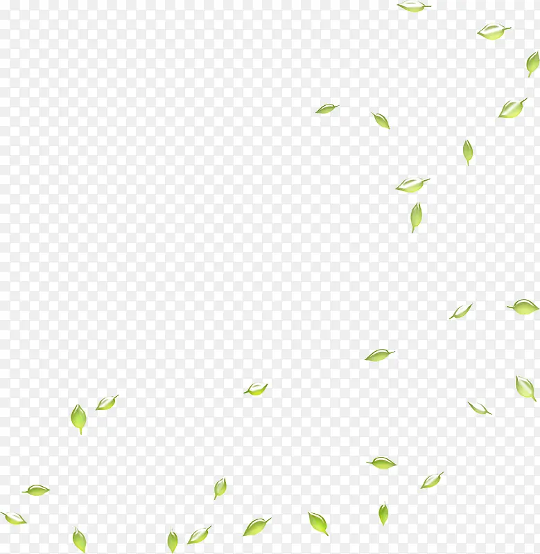 飘落的绿色树叶PNG图片素材下载_图片编号8705437-PNG素材网