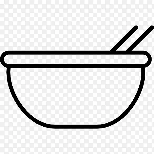 中国食物的碗用筷子图标