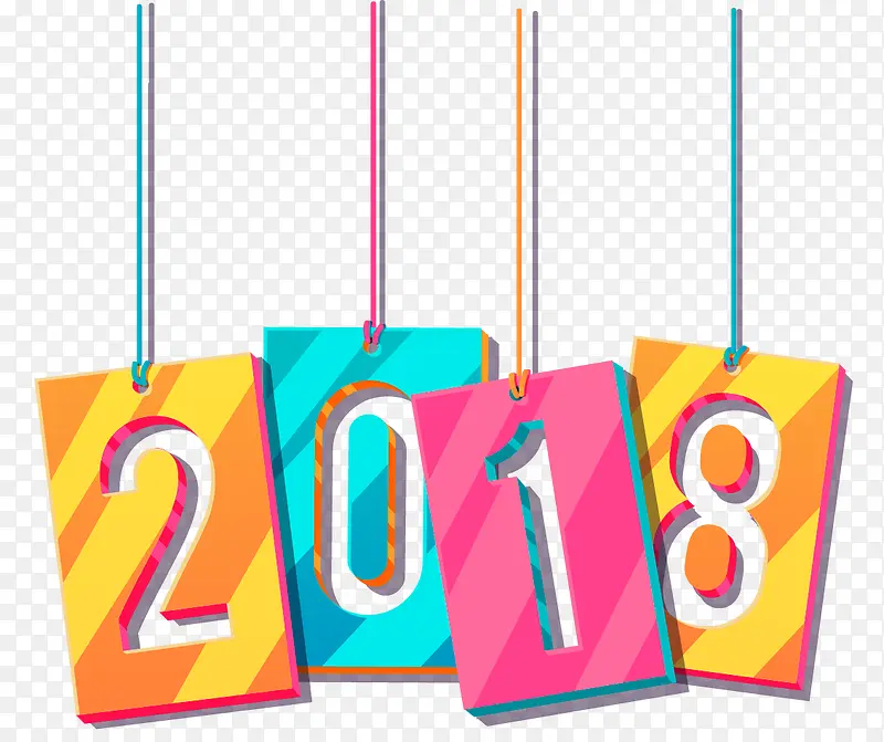 2018卡片艺术字