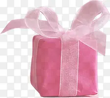 粉色丝绸丝带礼盒