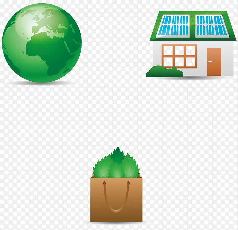 3款绿色能源素材图标矢量图