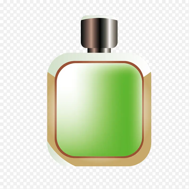 矢量绿色香水瓶