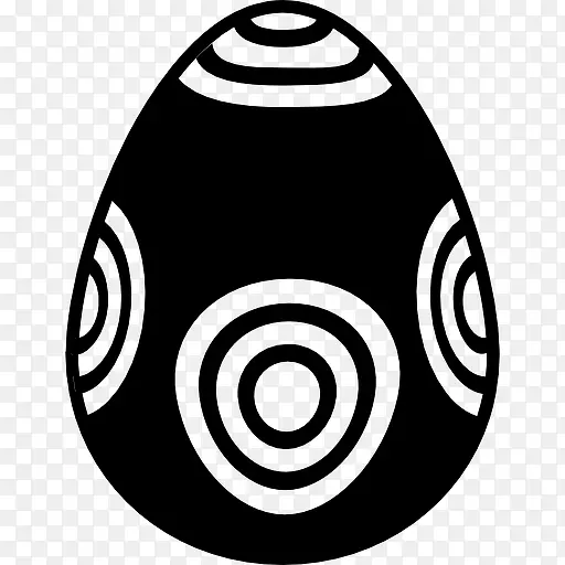 复活节彩蛋设计的同心圆模式图标