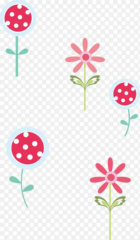 矢量创意设计植物小花背景图