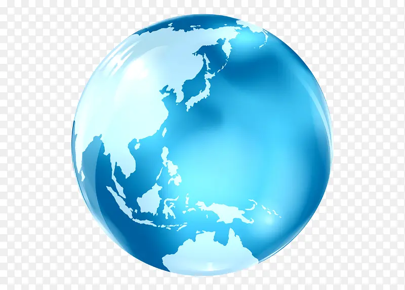 蓝色立体地球