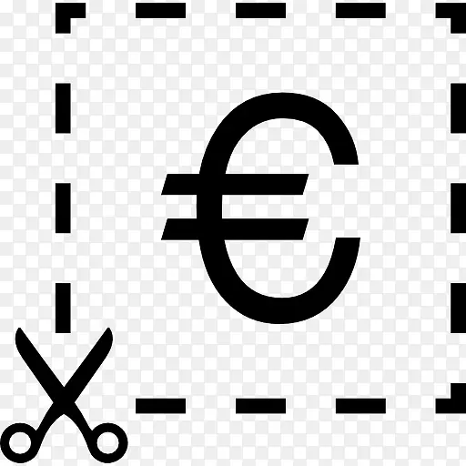 欧元的优惠券图标