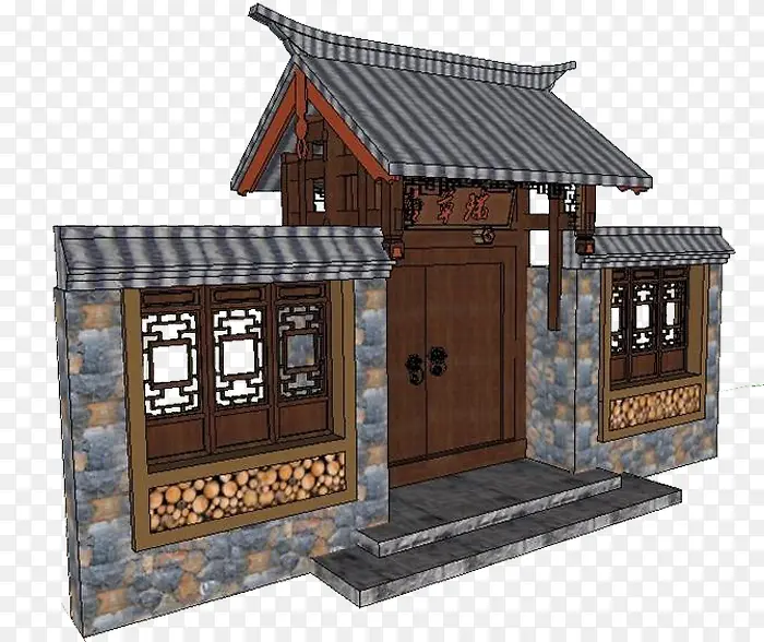 传统中式庭院大门