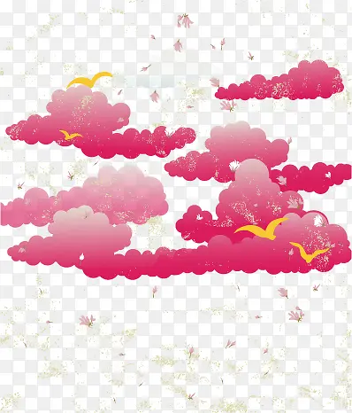 彩色的云矢量图片