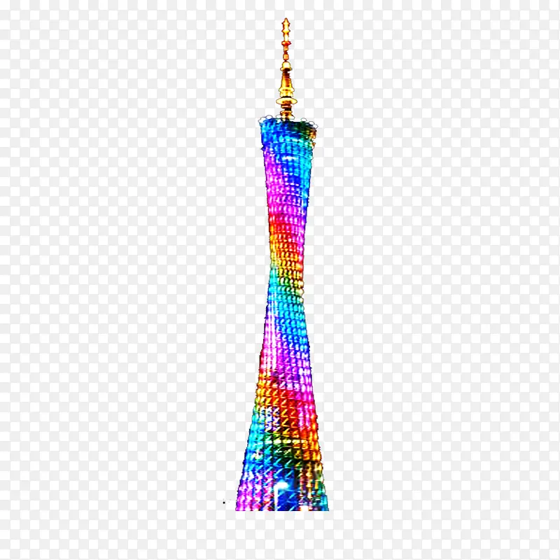 七彩霓虹灯广州小蛮腰电视塔PNG图片素材下载_图片编号8717943-PNG素材网