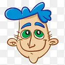 男孩阿凡达卡通面对孩子人的人孩