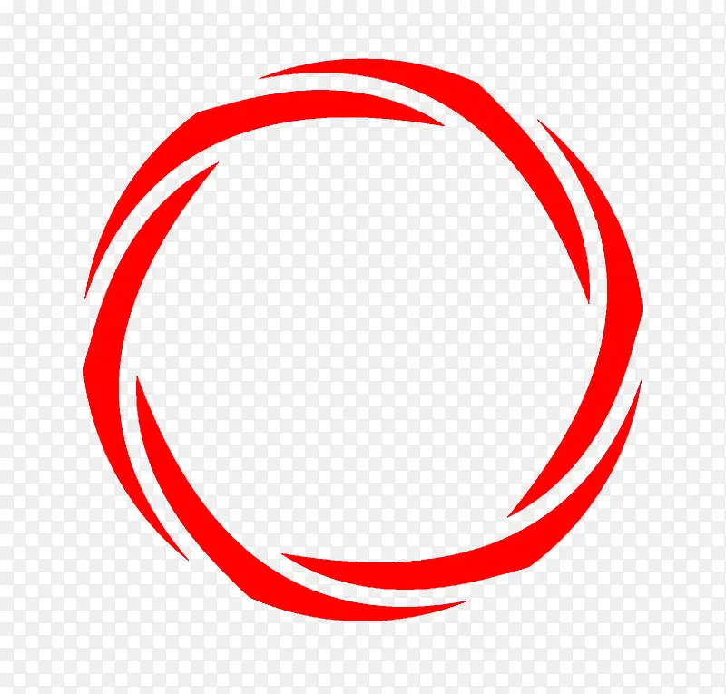手绘红色圆圈
