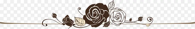 古典玫瑰花欧式花纹分割线