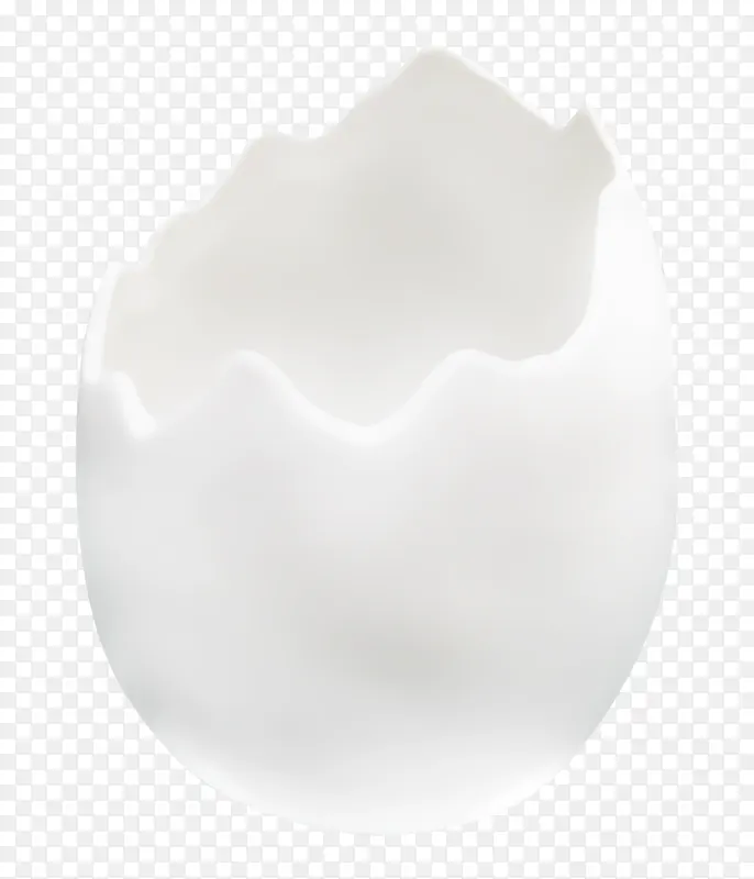 白色残破蛋壳