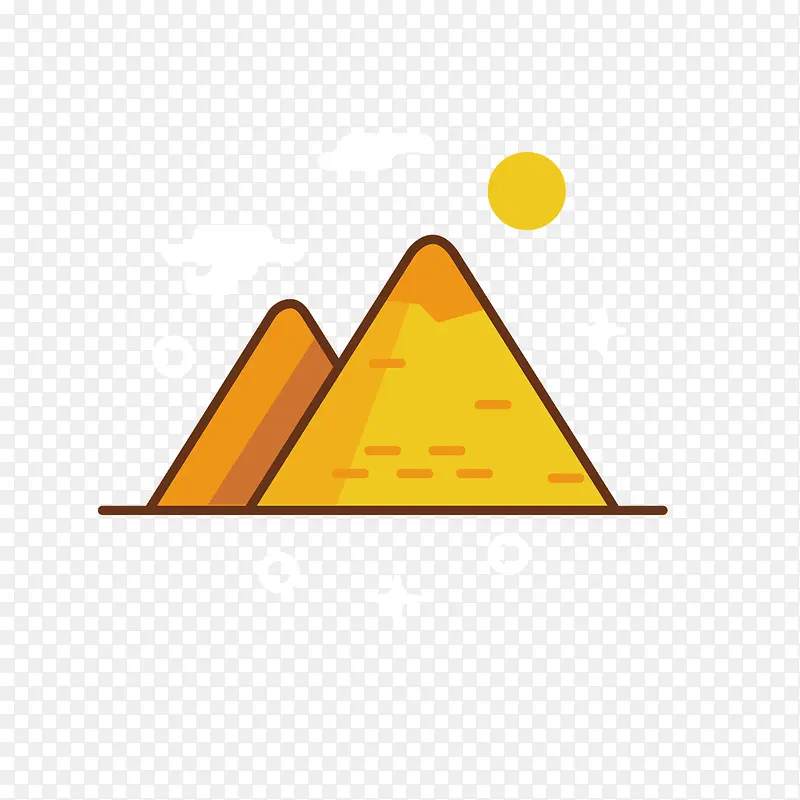 黄色三角形金字塔