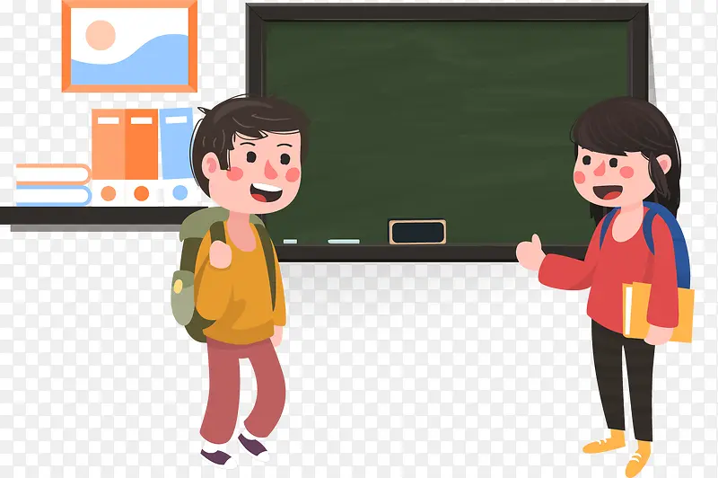 卡通手绘教育新学期学生上课黑板PNG图片素材下载_图片编号8730308-PNG素材网