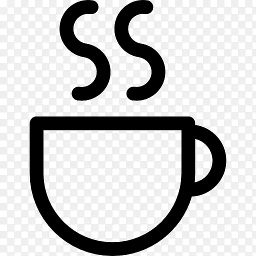 咖啡杯与蒸汽图标