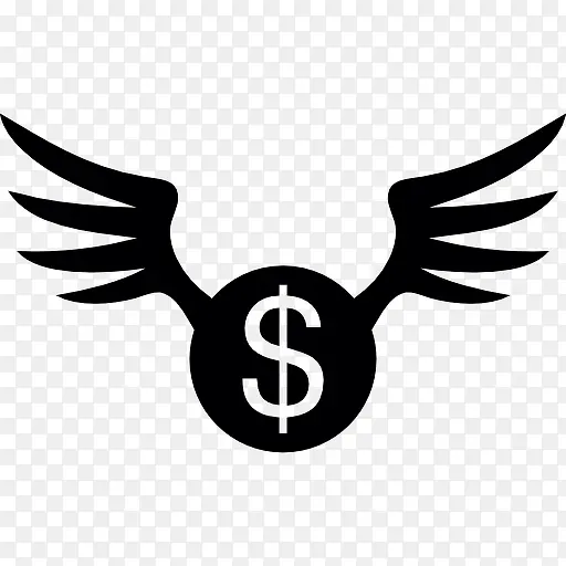 美元硬币的翅膀图标
