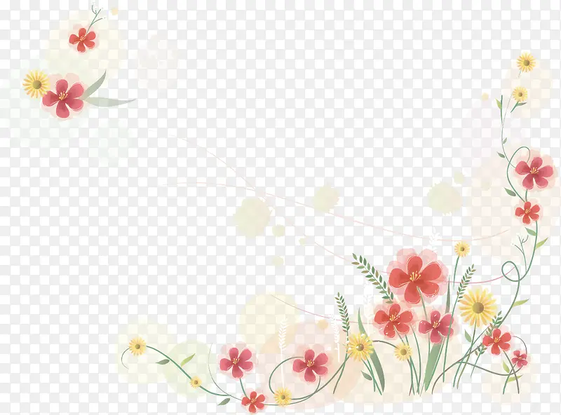 手绘花卉装饰PNG图片素材下载_图片编号8738085-PNG素材网