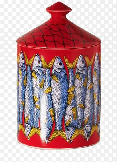 红色咸鱼罐子