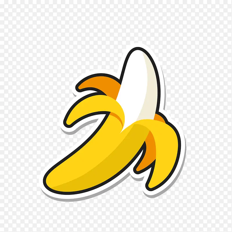 卡通彩色香蕉矢量图标