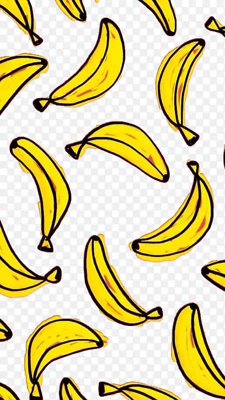 卡通手绘多个香蕉的背景元素