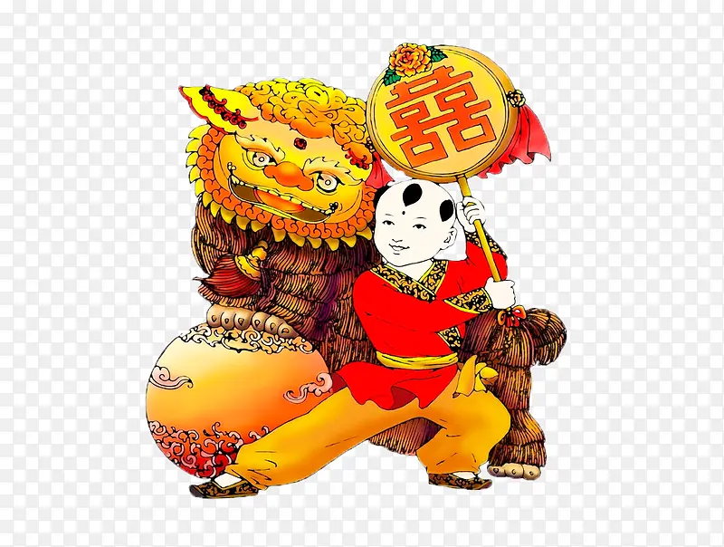 喜庆舞狮子PNG图片素材下载_图片编号8742580-PNG素材网