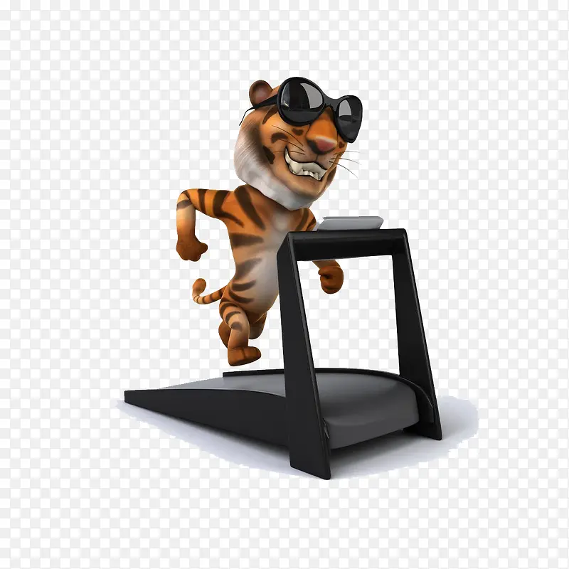 跑步机上的老虎