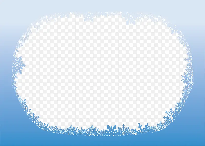 蓝色雪花框架
