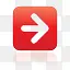 导航正确的按钮super-mono-red-icons
