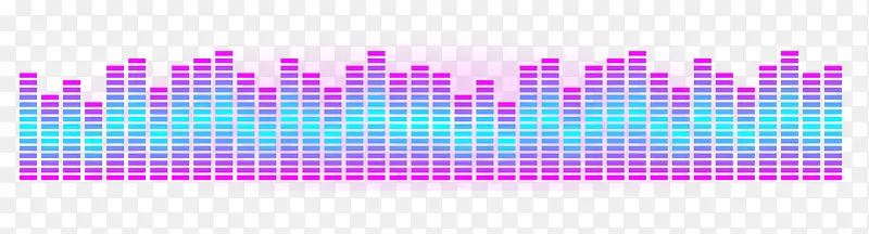 免抠紫蓝渐变频谱图