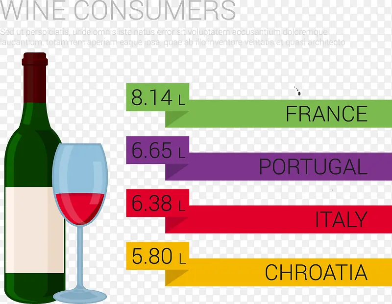 葡萄酒的消费者信息图矢量
