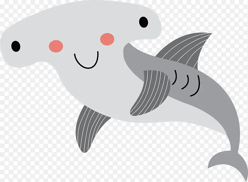 灰色鲨鱼矢量图
