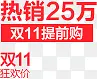 热销25万件双11提前购
