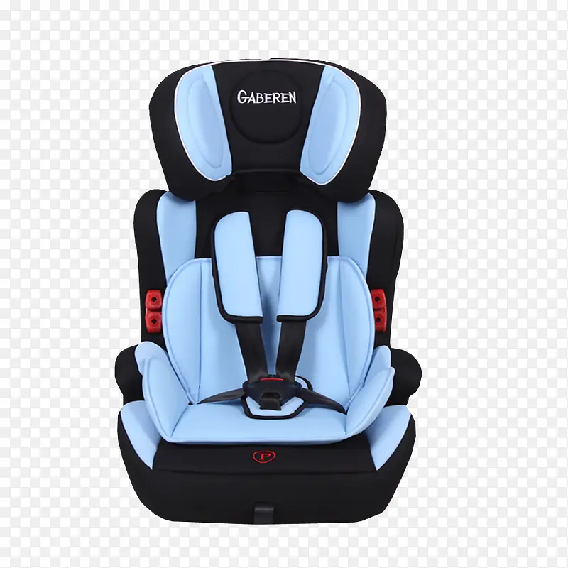 产品实物蓝色安全座椅