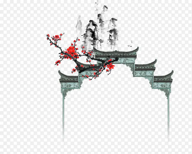 水墨建筑PNG图片素材下载_图片编号8760238-PNG素材网
