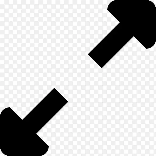 两个相反的箭头符号扩展接口图标