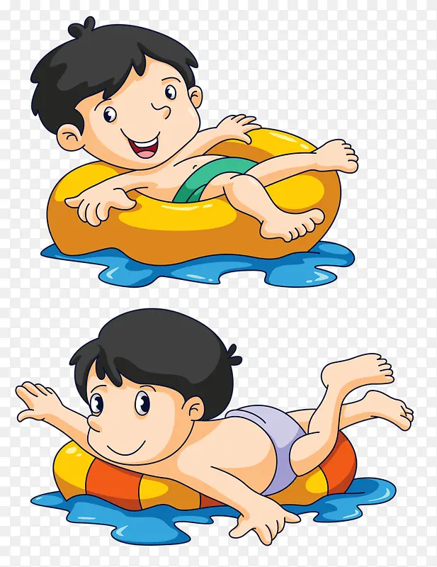 游泳的小孩