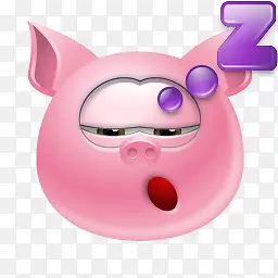 小猪睡眠vista-raster-smileys-icons