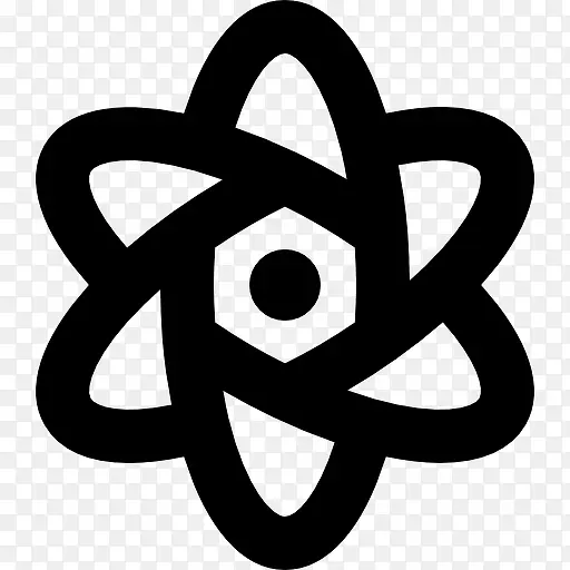 花的形状像一个原子六边形中心图标